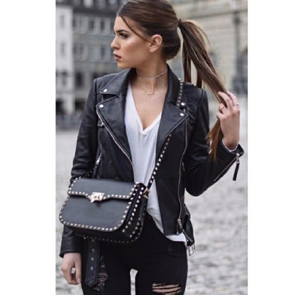 **LAST ONE** Vegan Leather Moto Jacket - Picture 2 of 6